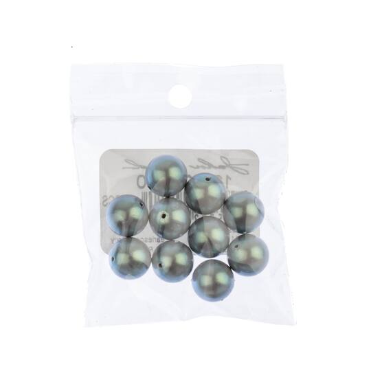 Preciosa Maxima 10mm Pearlescent Glass Nacre Pearls